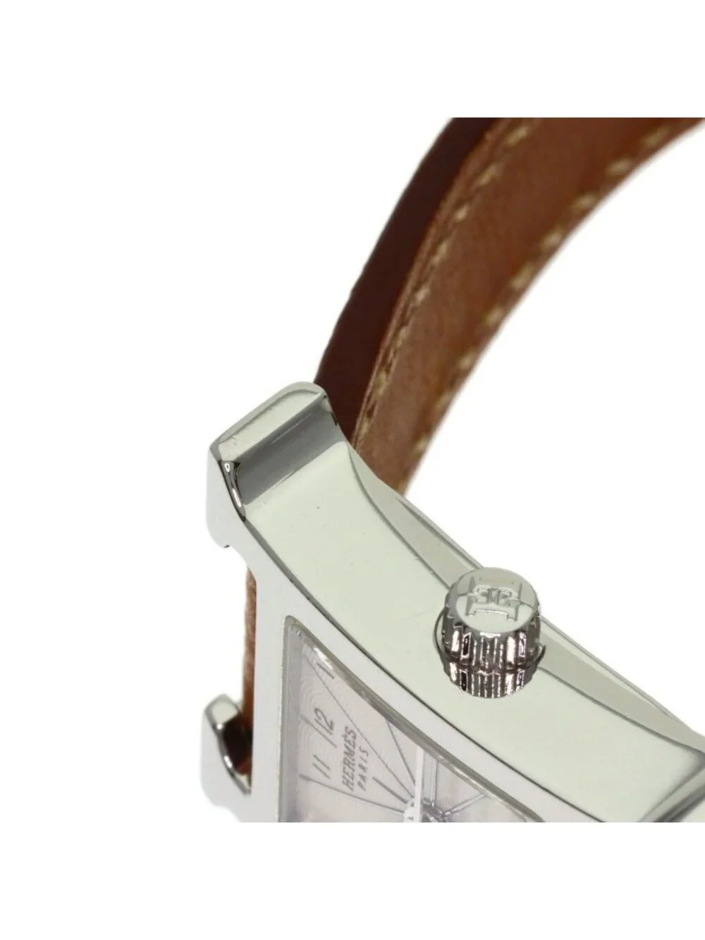 Hermes H Watch Mini SS Leather